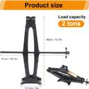 2 Pack 2T Scissor Jack for Car - 2 Ton Robust Steel Car Jack with Saving Effort Ratchet Handle, 2 Ton Load Capacity, Universal Cars Jacks Tool Kit for Auto and Trucks