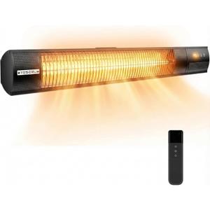 YESERLl Electric Patio Heater with Remote Control- 1500w Outdoor Heater Fast Heating with 3 Power Setting, Wall Mounted Carbon Infrared Quiet - IP65 Waterproof and 24H Timer for Snow Outdoor (Classic)