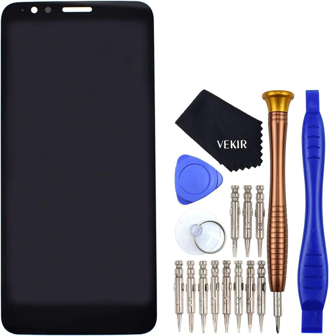 Moto E 6th Gen LCD Display Touch Digitizer Glass Screen Assembly Replacement for Motorola Moto E6 Black(No Frame)