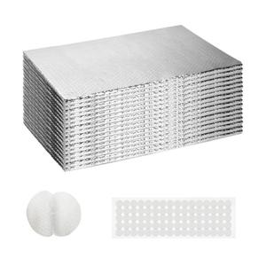 2 Car Garage Door Insulation Kit, 16 Pcs Double Bubble Panels Reflective Insulating Aluminum Radiant Barrier Thermal with Self Adhesive Dots Set for Garage Greenhouse Attics Walls (23.6 x 47.2 Inch)
