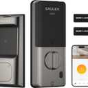 Saulex DB02 Smart Lock, Built-in Wi-Fi,5-in-1 Keyless Entry Front Door Lock, Keypad Deadbolts with App Control, Easy Installation,Auto-Unlock. (Gunmetal gray)