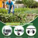 Small Garden Hoe with 71" Long Handle, L Shaped Gardening Weeding Tools with Three-Sided Sharp Blades, Hula Garden Hoe, Lightweight Weed Puller Tool for Trenching, Weeding, Loosening, Crack Weeder