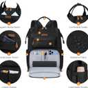 Maelstrom Laptop Backpack, Fits 15.6-17.3 Inch Travel Backpack Gift for Women Men, Waterproof College School Computer Bag, Anti-theft Business Work Bag with Luggage Strap (Black, 17.3 Inch)