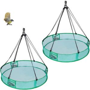 2Pcs Bird Seed Catcher for Outdoor Feeders, Bird Feeder Trays to Catch Seed, Upgraded Version Can Prevent Strong Winds. (24 inches)