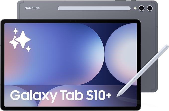 SAMSUNG Galaxy Tab S10+ Ai Keyboard Case Included WiFi Model 12.4" 10090 mAh 13MP SM-X820 (Latino American Stock) Dual Camera (Platinum Silver, 256GB + 12GB)