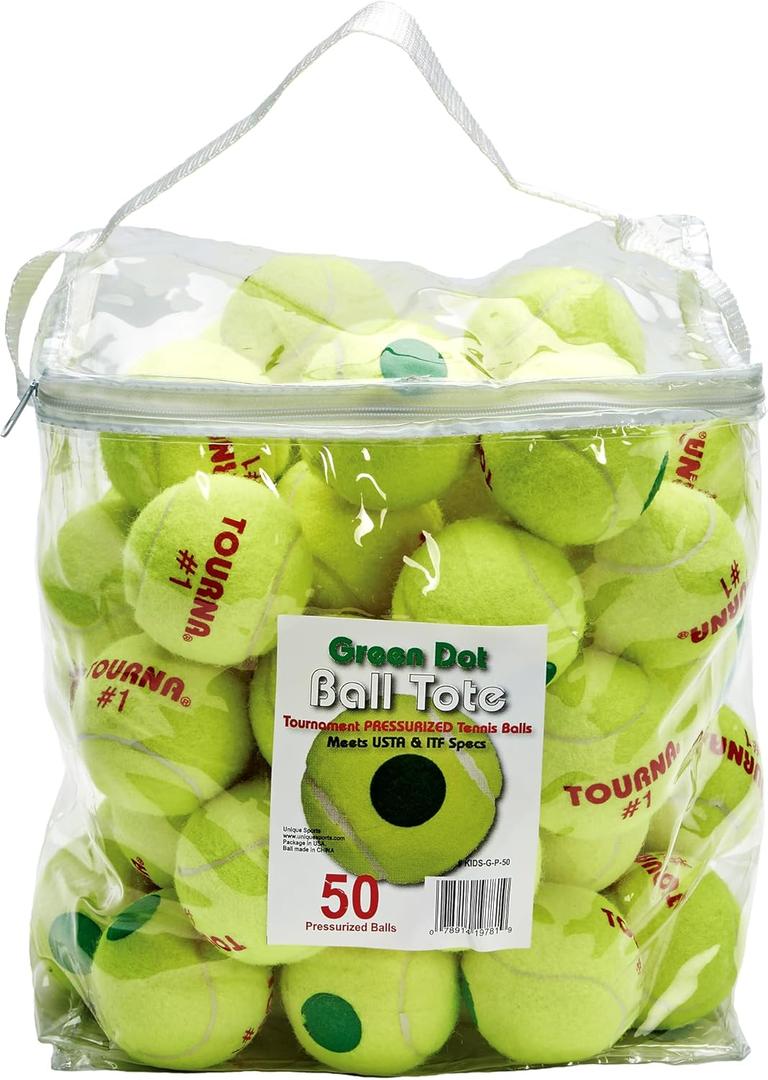TOURNA Green Dot Low Compression Tennis Balls