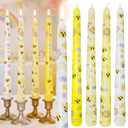 2 x 10 Inch Bee Taper Candles Long Tapered Candlesticks for Baby Shower Bee Themed Party Supplies What Will It Bee Gender Reveal Decorations