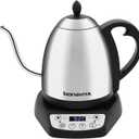 Bonavita 1L Digital Variable Temperature Gooseneck Electric Kettle for Coffee Brew and Tea Precise Pour Control, 6 Preset Temps, Caf or Home Use, 1200 Watt, LED Panel, Stainless Steel (Plastic Black)
