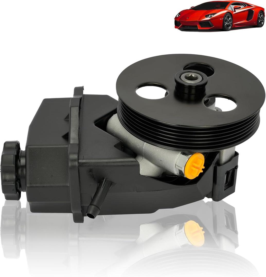 Power Steering Pump Compatible with Chevy Impala Monte Carlo - 2006-2011- V6 3.5L/V8 5.3L - Replacement OE 19369078 88964571- Includes Pulley & Kit