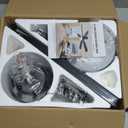 Ceiling Fans with Lights, 52 Inch Low Profile Ceiling Fan with Light and Remote Control, Flush Mount, DC Reversible Motor, Noiseless, Brown 6 Speeds Ceiling Fan for Bedroom