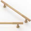 10 Pack Champagne Bronze Cabinet Pulls 6.3 Inch(160mm) Kitchen Cabinet Handles Solid Zinc Alloy Cabinet Hardware Drawer Pulls