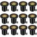 Gmalos Low Voltage Landscape Lighting: 10W 2700K Warm White LED Well Lights, 12/24V Outdoor In-Ground Lights with IP67 Waterproof for Garden Yard Pathway Pavers Deck Fence, 8 Pack with Connectors