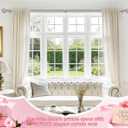 Long Curtain Rods for Windows 66 to 120 Inch, USFOOK 7/8 Inch Heavy Duty Curtain Rod, Telescoping Splicing Drapery Rods with Antique Silver Twisted Cage Finials