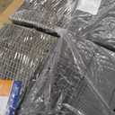 4-Piece Wicker Patio Conversation Set with Dark Grey Cushions