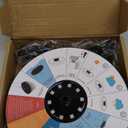 SEIRMEP Solar Fountain Pump with 3 Spray Height Adjustments, Upgraded Glass Solar Bird Bath Fountains with LED Lights,6 Nozzles,Outdoor Solar Water Fountain Pump for Bird Bath, Garden, Pool, Pond