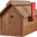 Wooden Mailbox, Cedar Mailboxes for Outside, Rustic Mail Box for Daily Letters, Magazines and Package