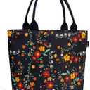 Gloppie Lunch Bag Women Insulated Lunch Box Leakproof Lunch Tote Bag for Work Cute Cooler Bags Stylish Flower (Colorful Floral)