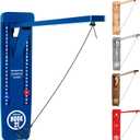 GoSports Hook 21 Wall Mount Ring Swing Game - Play Indoors or Outdoors with Foldable Arm (Blue)