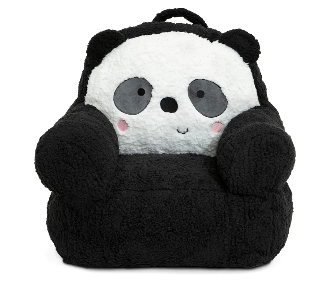 Delta Children Panda Cozee Buddy Chair, Black/White