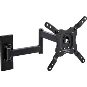 Amazon Basics Full Motion Articulating TV Wall Mount with Tilt Swivel, Extends 16 inches, VESA 200x200, for 12" to 40" TVs, 40 lbs, Black