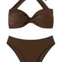 Halter Bikinis Set Brazilian Lady Swimwear Sexy Bandeau Swimming Costume Low Waist Bathers Spring Swimsuit Beachwear