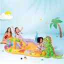 INTEX Dino Park Inflatable Kiddie Pool: Inflatable Kids Pool with Water Sprayer and Slide – Splash Pad – 79" x 62" x 27" – Ages 3+