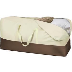 Patio Outdoor 177 Gallon Cushion Storage Bag Extra Large 420D Waterproof Garden 56 inch Cushion Furniture Storage Bag with Handles Outdoor Cushion Storage Bag Zippered