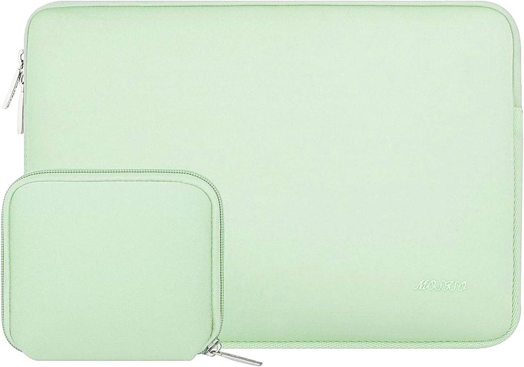 MOSISO Laptop Case 16 inch, 15-15.6 inch Laptop Sleeve Bag Compatible with MacBook Pro 16 M5 M4 M3 M2 M1, HP Acer Dell Lenovo ASUS Notebook, Neoprene Computer Sleeve Bag with Small Case, Honeydew Green