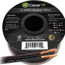 GearIT Pro Series 14 AWG Gauge Speaker Wire Cable 100 Feet and 50 Feet, Black