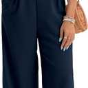 AGERWAY Womens Summer Jumpsuits Dressy Sexy V Neck Twist One Piece Outfits Sleeveless Casual Wide Leg Long Pant Rompers (S)