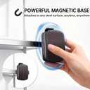 Wearable Bluetooth Speaker with Magnetic Clip, IPX7 Waterproof Mini Personal Speaker for Construction Job Site, Golf Cart, Hiking, Small Clip on with Mic, BT 5.4, TWS, Black
