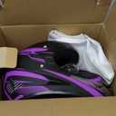 Motocross Helmet,Youth & Adult ATV Dirt Bike Motorcycle, Kids BMX 4-Wheeler Off-Road Mountain Bike Helmet,DOT Certified,W/Gloves Goggles Mask 4-Piece Set (Purple, X-Large)