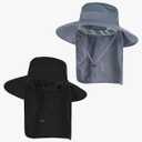 Sun Hats for Men Women Fishing Hat UPF 50+ Breathable Wide Brim Bucket Hats Summer UV Protection Safari Hat with Neck Flap