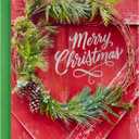 Hallmark Bulk Rustic Boxed Christmas Cards (40 Cards and 40 Envelopes) Red Barn Door with Wreath, Merry Christmas