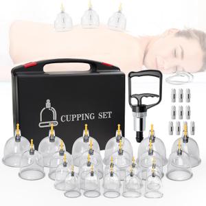 Surmol Cupping Therapy Set Professional 22 Cup Home Cupping Kit for Massage Therapy, Portable with Handles, SafeShell Cupping Machine Set with Vacuum Magnetic Pump, Cellulite Cupping Massage Kit