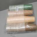 100 Pcs Green Brown Paper Cups 9oz Woodland Themed Disposable Cup Gradient Color Drinking Cup for Cold Hot Drinks Birthday Bride Shower Supplies