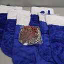 CCINEE Blue Christmas Stockings, 6pcs 18 Inches Tall Blue Design with Plush Cuff Classic Large Stocking Decorations for Xmas Festive Gifts Home Fireplace Decor