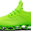 Mens Running Shoes Breathable Mesh Blade Walking Shoes Slip on Tennis Sneakers Fashion Non Slip Work Sport Gym Cross Trainer, Green. 47 Size
