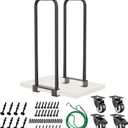 38Inches Cart Handle Dolly Converter Kit with 4 Locking Caster Wheels，Stee.