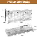 32" Humane Animal Cage Trap, Live Animal Cage Trap, Folding Animal Trap for Stray Cats, Raccoons, Rabbits, Skunks, Moles, Groundhogs and Armadillos up to 17 lbs