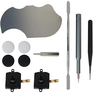 Professional Joystick Replacement Kit with T5 Screwdriver and Silicone Thumb Grip Caps for Oculus Quest 2 Controller(11 in one) - Upgraded Maintenance Tools Included 
