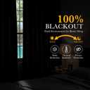 PONY DANCE Beige 100% Blackout Curtains 96 Inches Long for Bedroom, Thermal Insulated Full Light Blocking Window Drapes with Black Back for Living Room/Girls Dorm/Nursery, 2 Panels Set, 52Wx96L