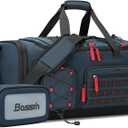 Bosstin Gym Bag for Men & Women,45L Travel Duffle Sports Duffel Bag Gym Weekender Overnight Backpack with Shoe Compartment (Blue)