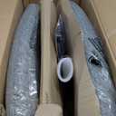 OLIXIS Criss Cross Legged Chairs Armless No Wheels Wide Seat Height Adjustable Swivel Padded PU Leather Home Office Desk Seating for Bedroom, Student, Study Room (Black)