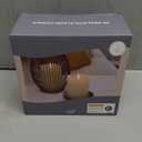 TECHLONG Flameless Candles Battery Operated with Remote Timer, 3D Moving Flame Flickering, Last 600+ Hours Battery Candles, 3" x 5" Ivory Real Wax Electric LED Candle for Wedding Party, Set of 2