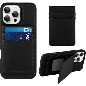 Phone Case Compatible with iPhone 16 Pro MaxCompatible with Magsafe, Detachable Magnetic Wallet Case and Card Holder. (Black)