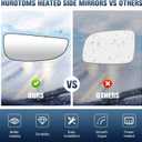 Pair Side Mirrors Glass for Ram Promaster 1500/2500 / 3500 2014-2021 Heated Rear View Tow Mirror with Backing Plate Replacement for 68413478AA 68413479AA (Driver Side & Passenger Side)