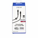 ZGear 10 Foot Braided Sync & Charge Cable - White/Black