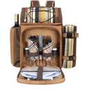 Hap Tim Picnic Basket Backpack for 2 Person with 2 Insulated Cooler Compartment, Wine Holder, Fleece Blanket, Cutlery Set, Wedding Gifts for Couples, Bridal Shower Gifts, Engagement Gifts