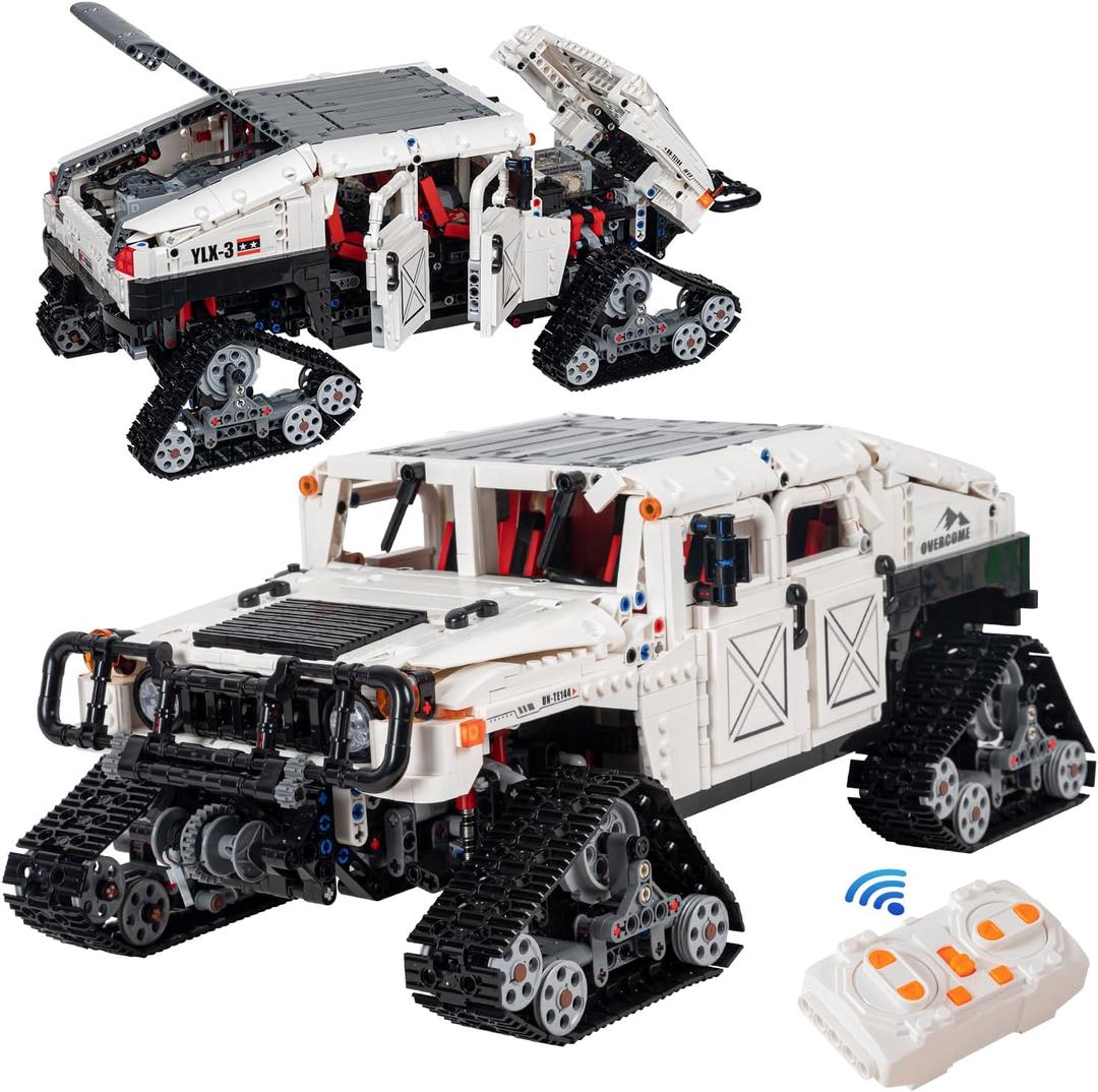 Hummer Off-Road Remote Control Car Building Blocks,1:8 MOC Remote Control Car Building Blocks,with Technic Motorize Set for Boys Age 8-12 Gift(3088pcs)